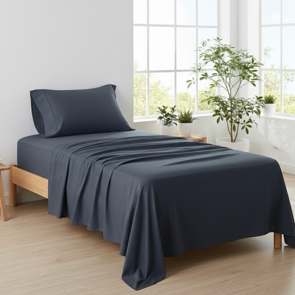 NEW Calvin Klein Grey 100% Cotton Sateen Sheet Set, Twin - Picture 12 of 12